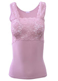 EGI Luxury Modal Women's Lace-Trimmed Tank Top. Proudly Made in Italy (1137)