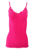 BASIC COTTON Free Spirit Premium Quality 100% Cotton Women's Spaghetti Straps Top Made in Italy (601)