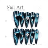 1051- Handmade press on nails fake nails removable Handmade Drawing Nails