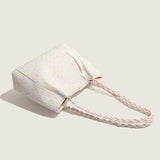 Knitted tote bag, women hobo bag, women's large capacity shoulder bag, commuter shoulder canvas bag women