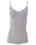 BASIC COTTON Free Spirit Premium Quality 100% Cotton Women's Spaghetti Straps Top Made in Italy (601)