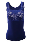 EGI Luxury Modal Women's Lace-Trimmed Tank Top. Proudly Made in Italy (1137)