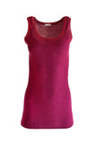 EGI Exclusive Collections Merino Wool Blend Tank Top with Tulle Trim. Proudly Made in Italy (8268).