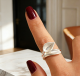 Delicate Lily Petal Flower Ring for Women