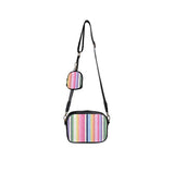 Casual versatile woven shoulder crossbody bag, small crossbody purse 2 in 1, simple portable cosmetic storage bag