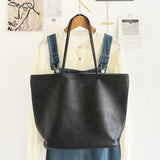 Elegant Soft PU Large Bag 2in1 – Retro Women's Shoulder Bag with Fashionable Large-Capacity Tote Design
