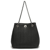 Large Hobo bag Chain Handle Cowhide Bucket Fashion Shoulder Handbag Genuine Leather Embroidery