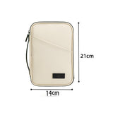 Large capacity passport bag, multi-function document storage bag, PU waterproof travel storage bag, anti-theft tote certificate bag.