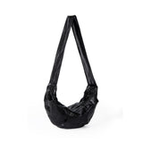 Wide shoulder strap soft leather croissant bag for women, simple and versatile shoulder Crossbody bag, small shoulder bag for women