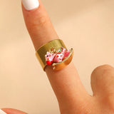 Enamel Pony Horse Brings Money Ring
