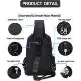 Chest bag, chest purse, fanny pack, fanny pack crossbody unisex, trekking multifunctional anti-theft single belt tactical Crossbody bag, fanny pack suitable for walking bike travel cycling