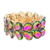 Teardrop Stone Embellished Evening Bracelet