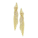 Marquise Crystal Rhinestone Pave Evening Earrings