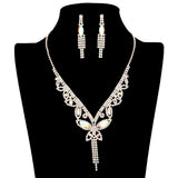 Marquise Round Stone Butterfly Rhinestone Jewelry Set