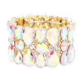 Teardrop Crystal Stretch Evening Bracelet
