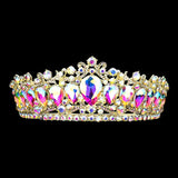 Teardrop Stone Accented Crown Tiara