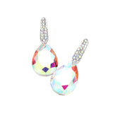 Teardrop Stone Evening Earrings