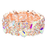Teardrop Marquise Stone Cluster Stretch Evening Bracelet