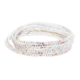 6PCS - Rhinestone Multi Layered Stretch Evening Bracelets