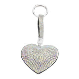 Bling Heart Bag Charm Key Chain Keychain