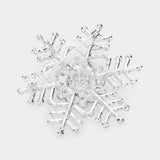 Crystal Pave Snowflake Pin Brooch Pendant