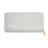Crystal Rhinestone Pave Zipper Wallet