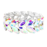 Marquise Glass Crystal Stretch Evening Bracelet