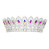 Marquise Stone Accented Pageant Crown Tiara