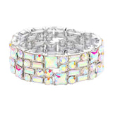 Multi Stone Stretch Evening Bracelet