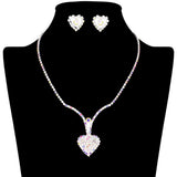 Rhinestone Paved Heart Necklace