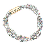 Stone Embellished Twisted Magnetic Bracelet