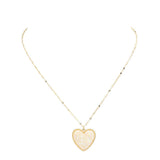 Druzy Heart Pendant Necklace