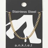 Stainless Steel Curb Chain Anklet
