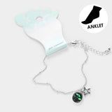 Abalone Cutout Metal Starfish Anklet