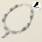 Antique Metal Bead Seahorse Charm Anklet