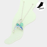 3D Dolphin Charm Anklet