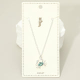 Crushed Pebble Crab Charm Anklet