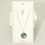 Crushed Pebble Swirl Wave Round Charm Anklet