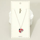 Enamel Ladybug Charm Anklet