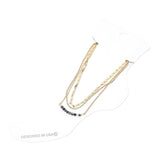 Beaded Accent Layered Chain Anklet