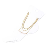 Beaded Accent Layered Chain Anklet
