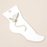 Beaded Accent Layered Chain Anklet