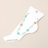 Flower Faceted Beaded Anklet