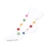 Flower Faceted Beaded Anklet