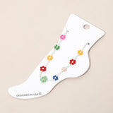 Flower Faceted Beaded Anklet