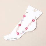 Flower Faceted Beaded Anklet