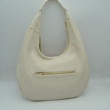 Slouchy Hobo Shoulder Bag with Dimensional Rose Applique