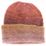 Women's Multi-colored Slouchy Mohair Cuffed C.C Beanie