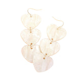 Acetate Heart Link Dropdown Earrings