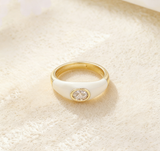Oil-Dropped Zircon Ring for Women